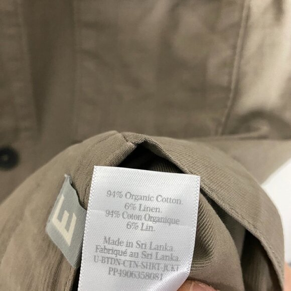 Everlane Button Down Organic Cotton Everyone Spring Shirt Jacket Unisex XXS Tan - Picture 4 of 7